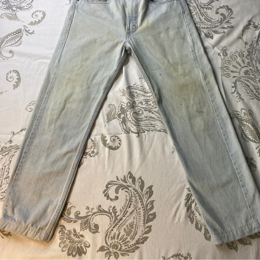 Vintage Levis Blank Tab 505 32X32 Measured (31X29)Distressed‎ grunge Jeans USA